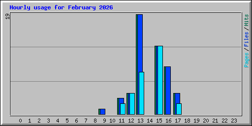 Hourly usage for February 2026