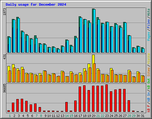 Daily usage for December 2024