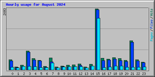 Hourly usage for August 2024