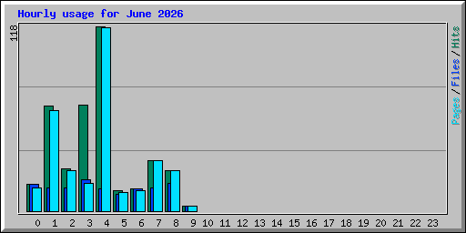 Hourly usage for June 2026