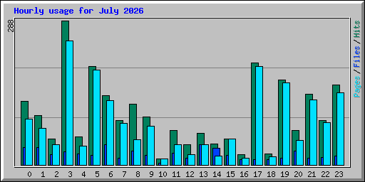 Hourly usage for July 2026