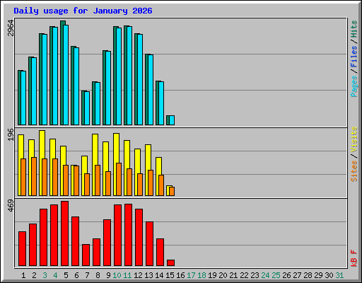 Daily usage for January 2026