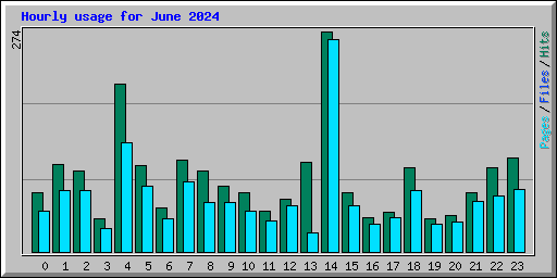 Hourly usage for June 2024