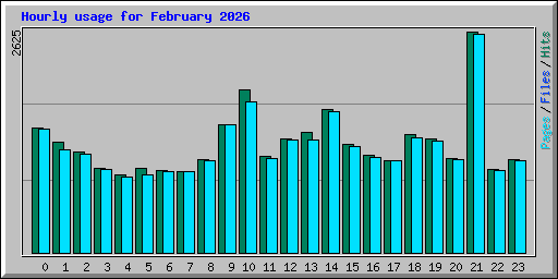 Hourly usage for February 2026